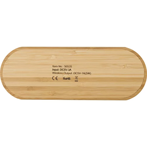 Caricatore wireless doppia posizione in bamboo Tatum, Immagine 4