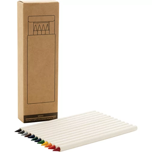 Micki GRS Set de 12 crayons de couleur Infinity, blanc, Image 6