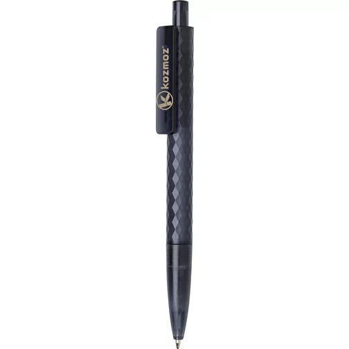 X3 Stylo Frosted en PC recyclé GRS, bleu marine, Image 4
