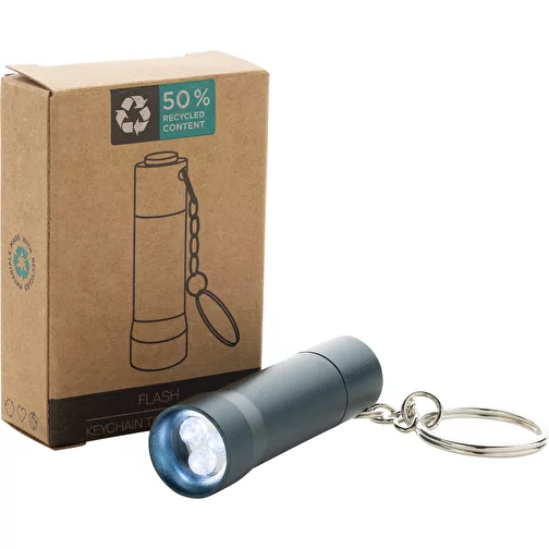 Flash lampe de poche porte-clés en aluminium RCS rec., bleu, Image 9