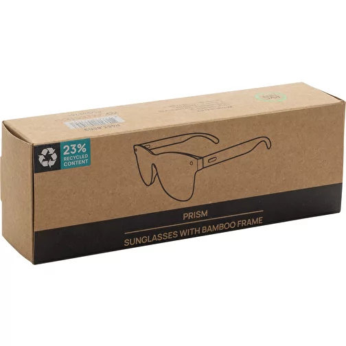Prism Lunettes de soleil en plastique RCS rec. avec branches en bambou, marron, Image 9