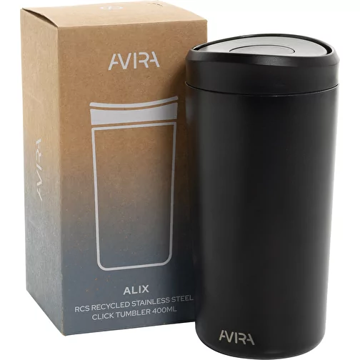 Avira Alix gobelet cliquable en acier RCS rec. 400ml, noir, Image 13