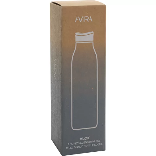 Bouteille d\'eau Avira Alok 600ml en acier RCS rec. 360, bleu marine, Image 14