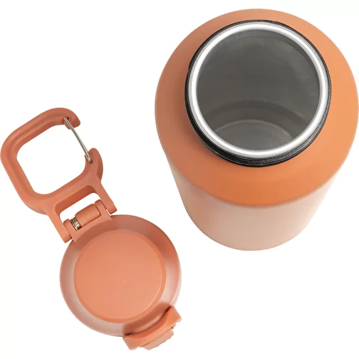 Via RCS Re-Steel Bouteille de sport avec bouchon, 600ml, orange, Image 9