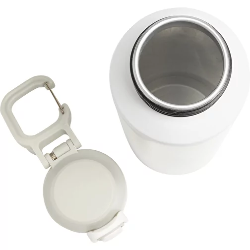 Via RCS Re-Steel Bouteille de sport avec bouchon, 600ml, blanc, Image 9