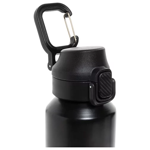 Via RCS Re-Steel Bouteille de sport avec bouchon, 600ml, noir, Image 7
