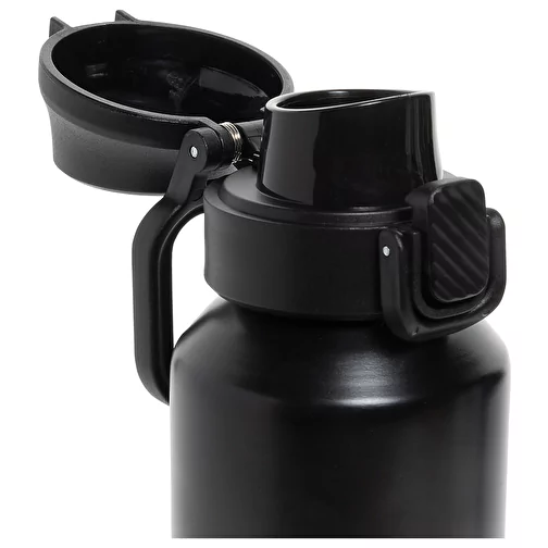 Via RCS Re-Steel Bouteille de sport avec bouchon, 600ml, noir, Image 8