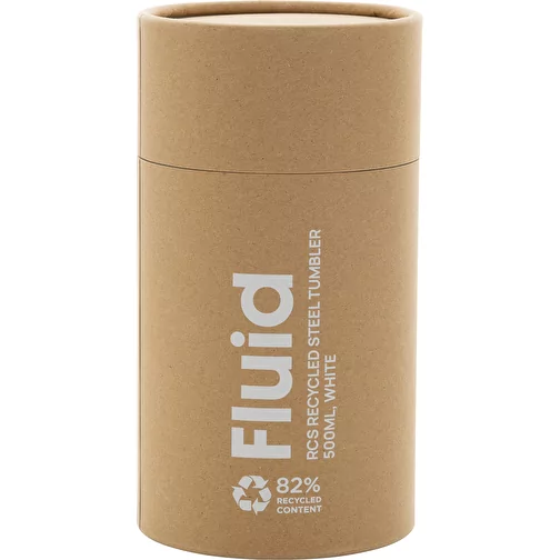 Gobelet Fluid en acier recyclé certifié RCS, 500ml, blanc, Image 13