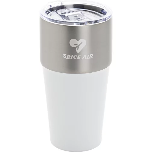 Gobelet Fluid en acier recyclé certifié RCS, 500ml, blanc, Image 7