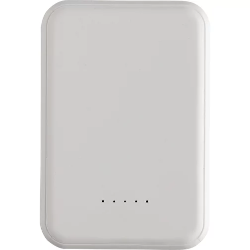 Stellar 5.000mAh 5W powerbank magnétique en RCS rec. ABS, blanc, Image 3