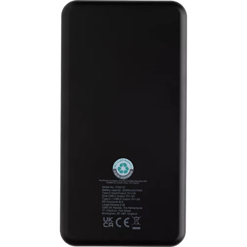 Boostcore 20.000mAh Powerbank en plastique RCS rec., noir, Image 3