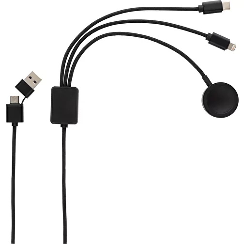 Terra RCS rPET Cordon de charge 6 en 1 avec chargeur de montre, gris, Image 2