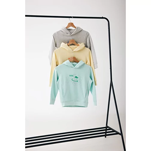 Iqoniq Yengo KidsHoodie avec poches latérales en coton rec., crushed mint, Image 5