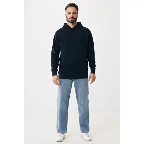 Iqoniq Yengo Hoodie avec poches latérales en rec. coton, noir, Image 14