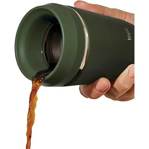 Gobelet Topl en acier rec. avec couvercle 360 degrés 236ml, vert, Image 3