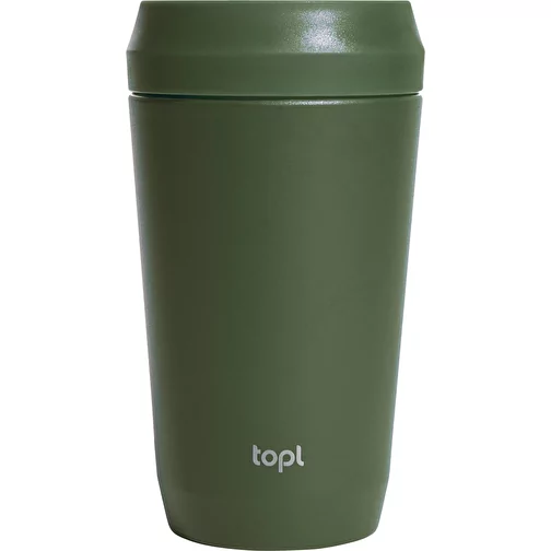 Gobelet Topl en acier rec. avec couvercle 360 degrés 354ml, vert, Image 1