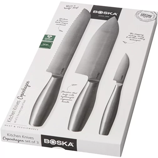 BOSKA Couteau de cuisine Copenhagen, set de 3, acier, Image 8