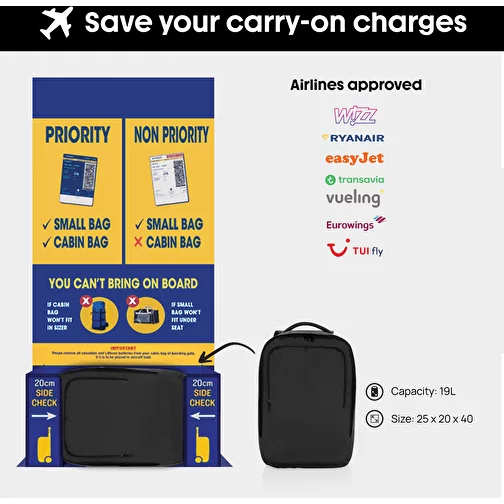 Ace AwareT RPET Free On Board travel pack, noir, Image 7