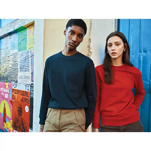 Sweat col rond Iqoniq Zion en coton recyclé, rouge, Image 10