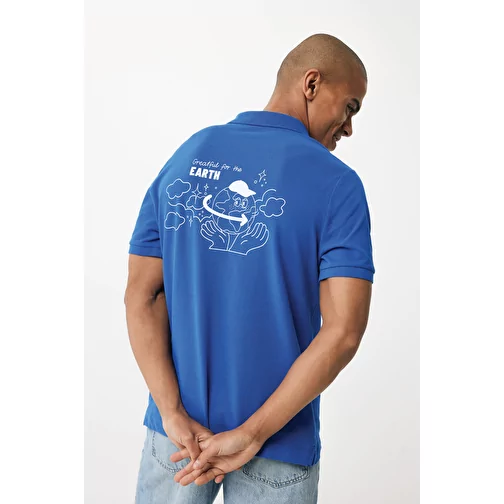 Polo piqué Iqoniq Yosemite en coton recyclé, bleu roi, Image 5
