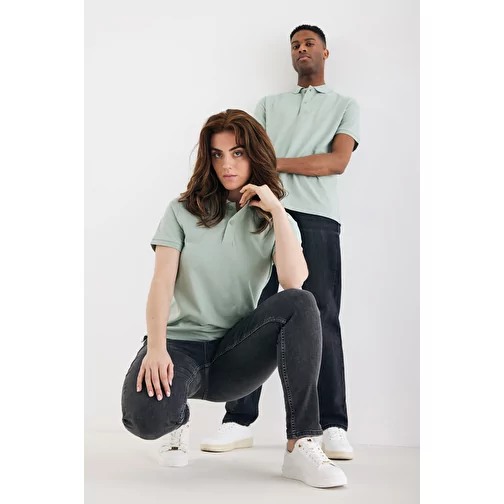 Polo piqué Iqoniq Yosemite en coton recyclé, Iceberg green, Image 4