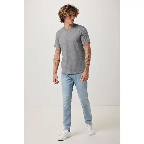 Iqoniq Brett T-shirt en coton recyclé, non teint anthracite clair, Image 4