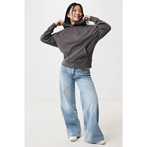 Iqoniq Yoho Hoodie Relax en coton recyclé, anthracite, Image 5