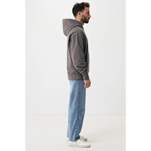 Iqoniq Yoho Hoodie Relax en coton recyclé, anthracite, Image 13