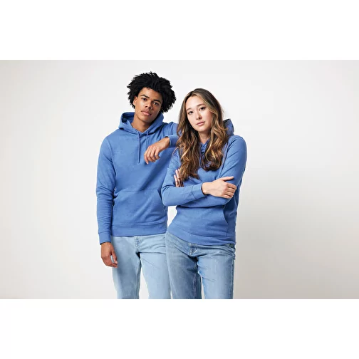 Iqoniq Torres sweat à capuche non teint en coton recyclé, heather blue, Image 5