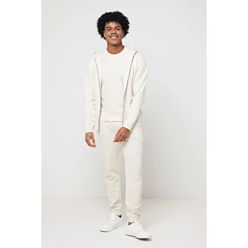 Iqoniq Abisko sweat à capuche zippé en coton recyclé, natural raw, Image 12