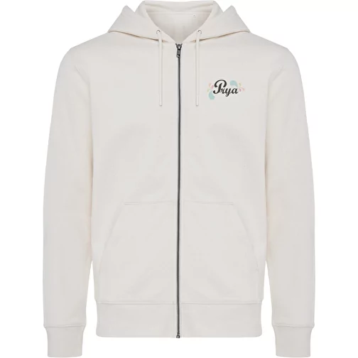 Iqoniq Abisko sweat à capuche zippé en coton recyclé, natural raw, Image 4