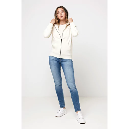 Iqoniq Abisko sweat à capuche zippé en coton recyclé, natural raw, Image 8