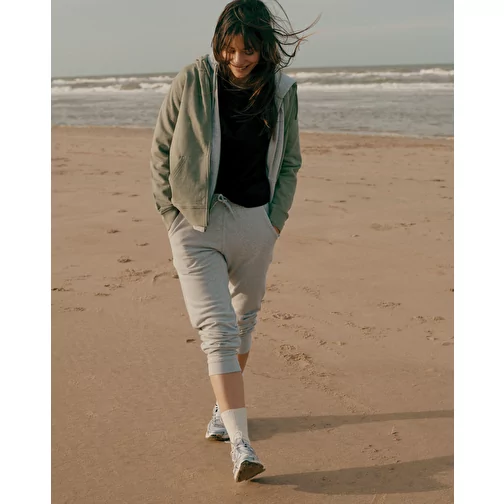 Iqoniq Abisko sweat à capuche zippé en coton recyclé, heather green, Image 18