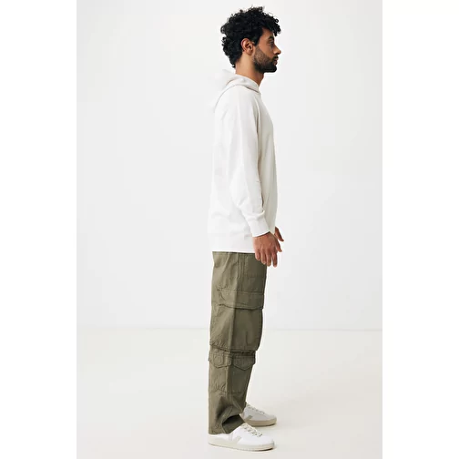Iqoniq Yengo Hoodie avec poches latérales en rec. coton, ivory white, Image 17