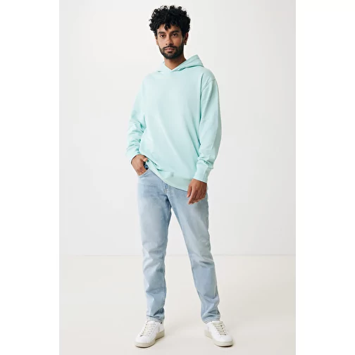 Iqoniq Yengo Hoodie avec poches latérales en rec. coton, crushed mint, Image 12
