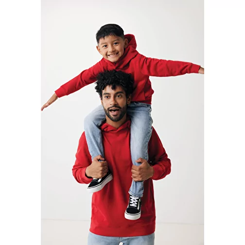 Iqoniq Yengo Hoodie avec poches latérales en rec. coton, rouge, Image 14