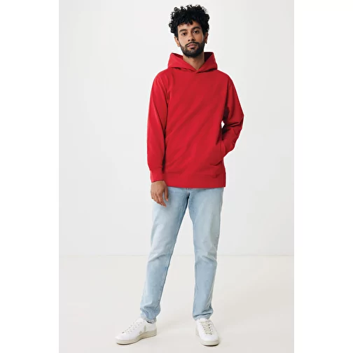 Iqoniq Yengo Hoodie avec poches latérales en rec. coton, rouge, Image 9