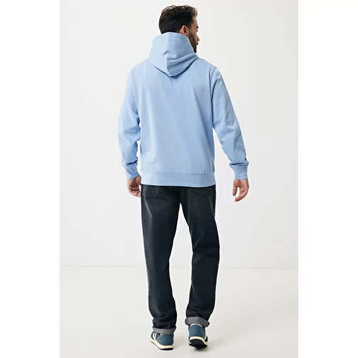 Iqoniq Yengo Hoodie avec poches latérales en rec. coton, sky blue, Image 14