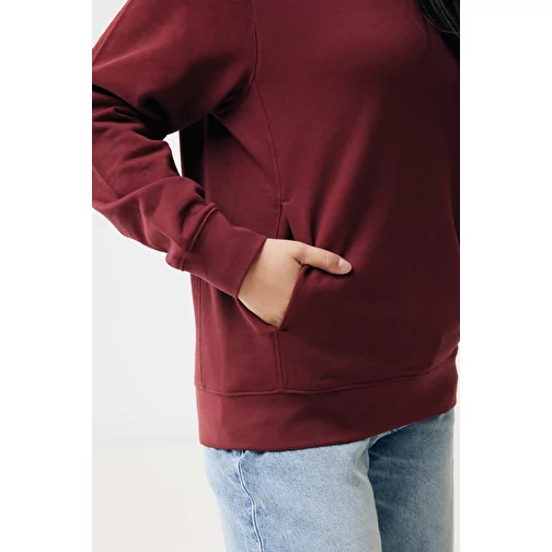 Iqoniq Yengo Hoodie avec poches latérales en rec. coton, bordeaux, Image 11