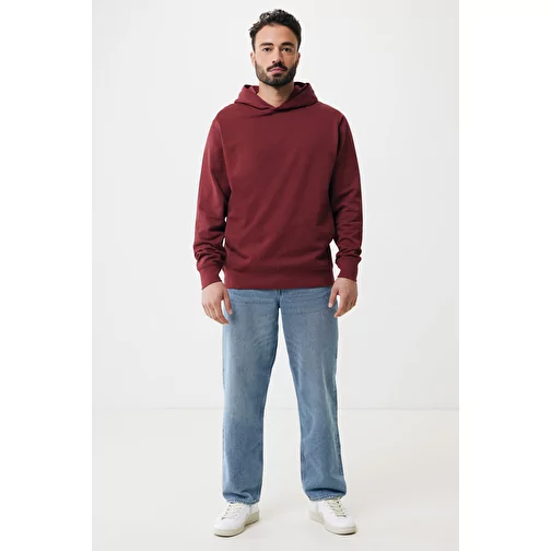 Iqoniq Yengo Hoodie avec poches latérales en rec. coton, bordeaux, Image 13
