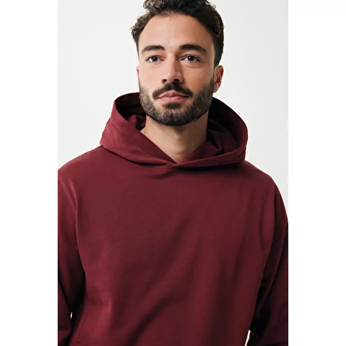 Iqoniq Yengo Hoodie avec poches latérales en rec. coton, bordeaux, Image 16