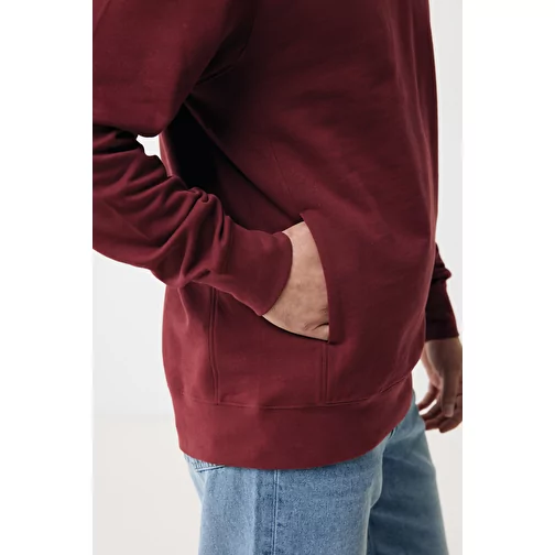 Iqoniq Yengo Hoodie avec poches latérales en rec. coton, bordeaux, Image 17