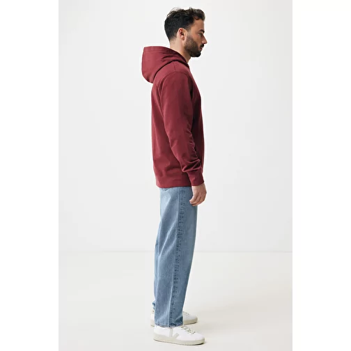 Iqoniq Yengo Hoodie avec poches latérales en rec. coton, bordeaux, Image 14
