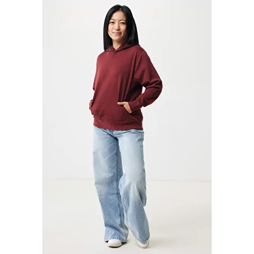 Iqoniq Yengo Hoodie avec poches latérales en rec. coton, bordeaux, Image 6