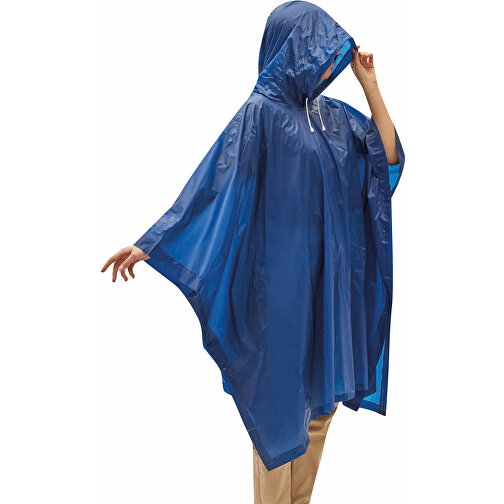 Fahrradponcho KEEP DRY , blau, 0,10 mm PVC, 131,00cm x 93,00cm (Länge x Breite), Bild 5