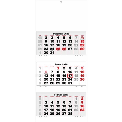 calendrier 3 mois 'Helsinki' allemand gris, Image 1