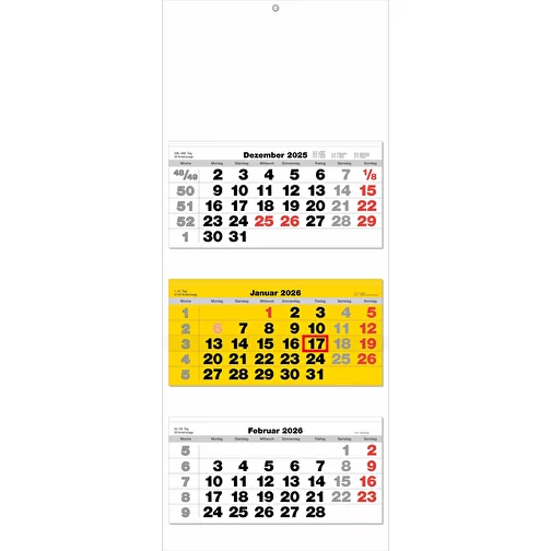 calendrier 3 mois 'Odense' allemand jaune, Image 1