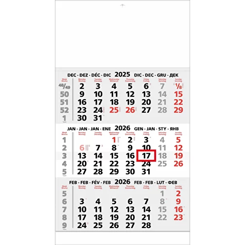 agenda 3 mois 'Dresden' en 8 langues gris, Image 1