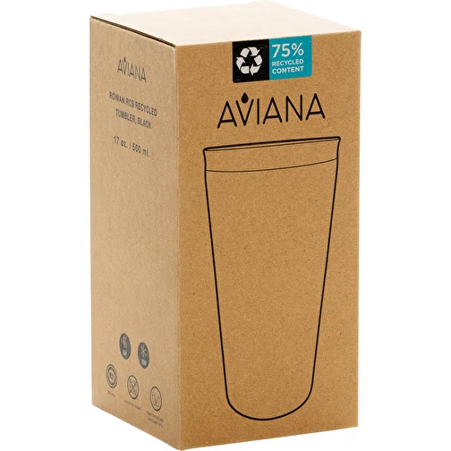 AvianaT Rowan RCS gobelet isotherme recyclé 500ml, noir, Image 5