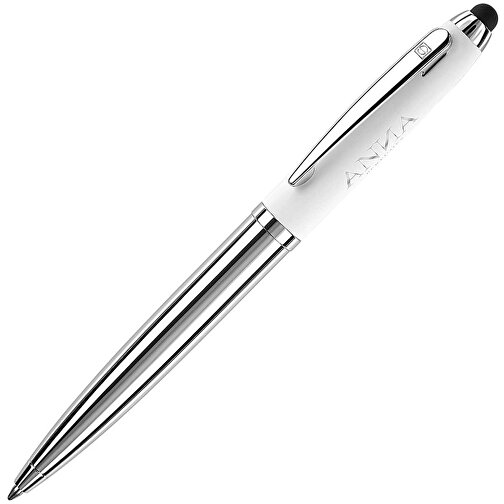 Roubill Nautic Touch Pad Pen Drehkugelschreiber , rou bill by Senator, weiß, Metall, 14,00cm x 1,50cm x 1,10cm (Länge x Höhe x Breite), Bild 2